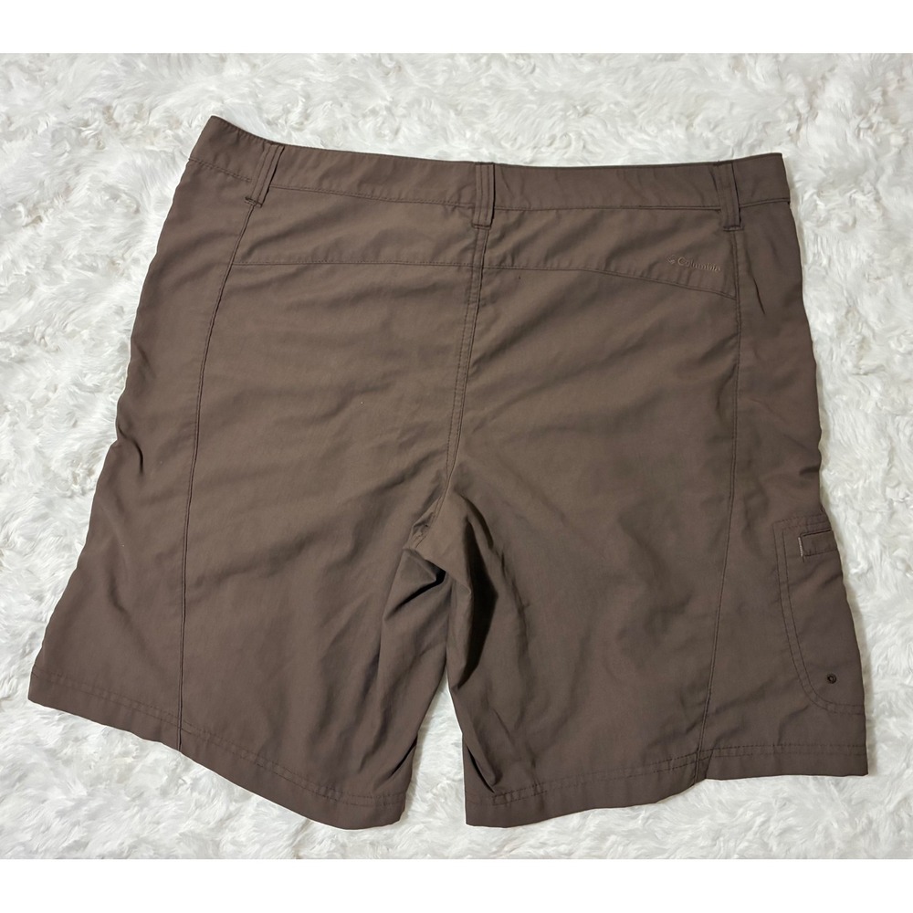 Columbia Womens Brown Cargo Hiking Shorts Size 14 Nylon Outdoor Trail AL4490 - Picture 5 of 9
